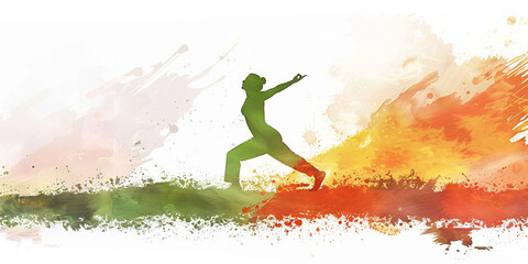 Australian Flag with an Aboriginal Elder and a Surfer - Visualize the Australian flag with an Aboriginal elder representing Australia's indigenous culture and a surfer