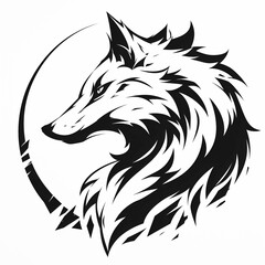 Fototapeta premium Fox badge for t-shirt design. Animal fox concept poster. Creative graphic design. Digital artistic artwork raster bitmap illustration. Graphic design art. AI artwork. 