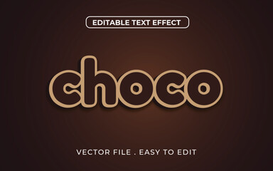 choco 3d editable vector text effect style