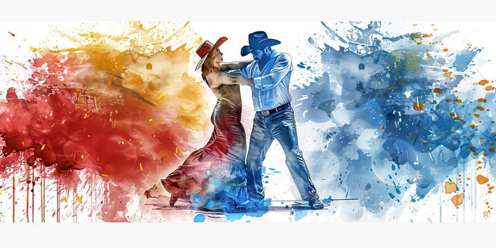 Argentinean Flag with a Tango Dancer and a Gaucho - Picture the Argentinean flag with a tango dancer representing Argentina's dance culture and a gaucho