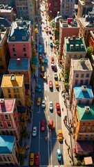 Obraz premium carton based city 