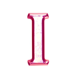Ice symbol in a pink frame. letter i
