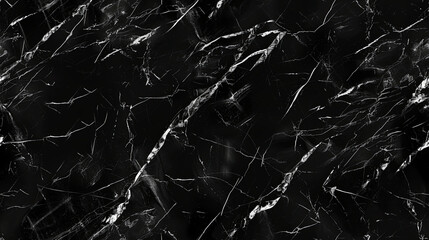 Seamless tileable black marble background texture wallpaper. Generative AI