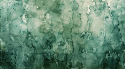 Watercolor art background. Old paper. Dark green and white texture for cards, flyers, poster, banner.	