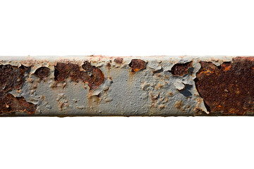 old pipe joint steel metal rusty on transparent background high resolution