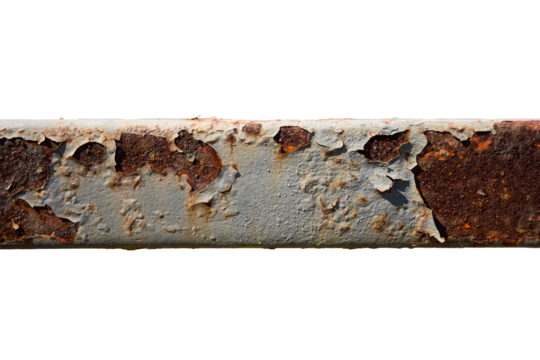 old pipe joint steel metal rusty on transparent background high resolution