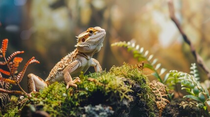 Captivating terrarium animal showcase in uzhhorod: exotic reptiles, amphibians, and invertebrates on display amidst vivid greenery