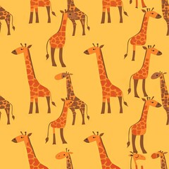 Naklejka premium Elegant Giraffe Pattern Design for Serene Wallpaper and Decor