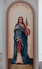St. Agrippina. Fresco