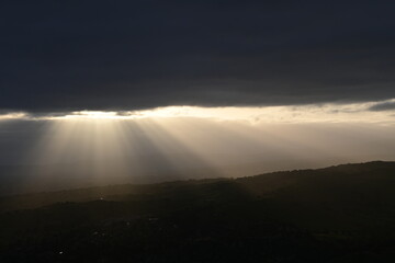 sunrise over the mountains