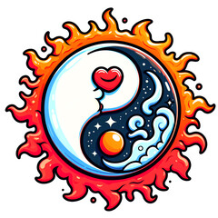 yin yang symbol of the sun