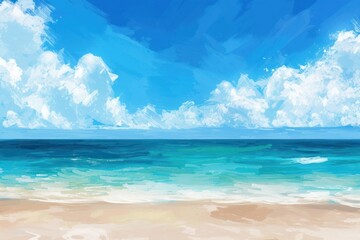 Fototapeta premium Tropical beach with blue sky backgrounds abstract outdoors.