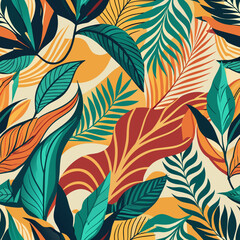 seamless pattern with leaves