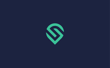 letter s with location logo icon design vector design template inspiration