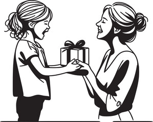 That lovely scene of the mother, Happy mothers Day, Vector illustration