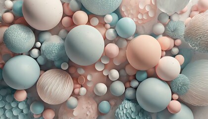 Abstract Harmony: Pastel Spheres in Geometry
