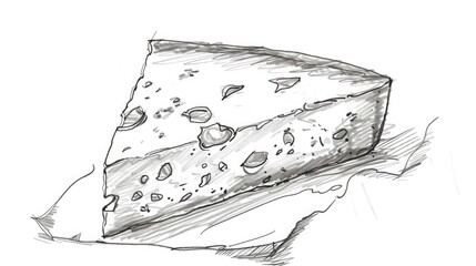 Sketch of a cheese wedge