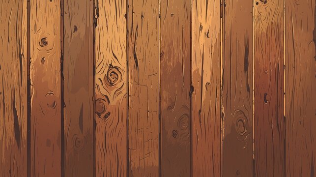 Fototapeta A wooden comic background with a textured surface in a cartoon style is perfect for adding a playful touch to walls or panels for game and UI design purposes