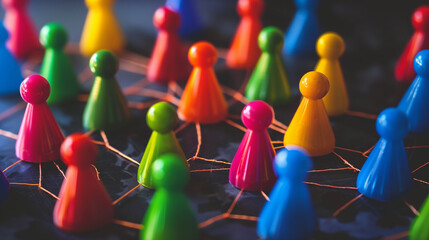 Teamwork, network and community concept. 