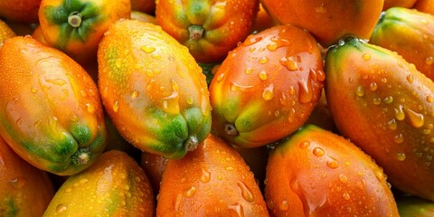 Background Photo of Fresh, Wet, and Organic Fruits

