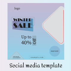 winter sale social media banner