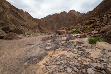 Wadi El Veshwash canyon in Sinai Peninsula