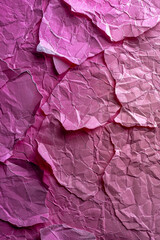 Fototapeta premium Textured Pink Crumpled Paper Background for Creative Art and Design Projects