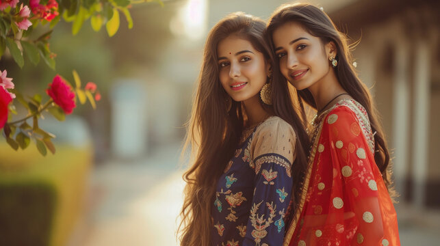 Beautiful trendy women in designer kurti dress