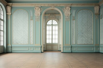 Art nouveau room architecture building flooring.