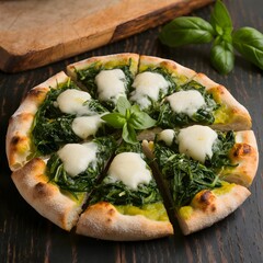 Spinach and Cheese Pizza 
