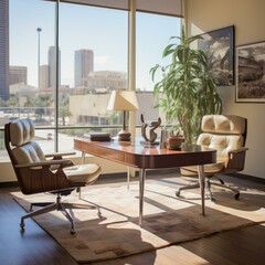 b'Mid Century Modern Office Interior Design'