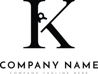 Modern lettermarks K logo template. AI generative.