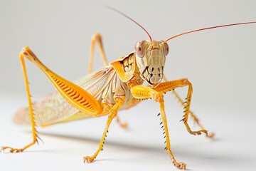 b'A macro photo of a lubber grasshopper'