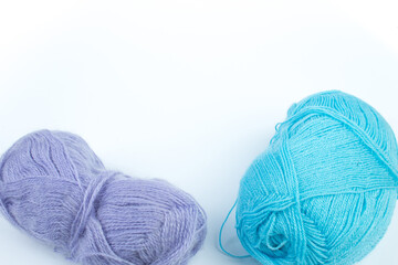 Knitting yarn isolated on a white background. - 798134509