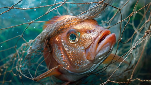Close-up of a red grouper fish in the sea