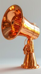 b'megaphone vintage copper retro communication technology'
