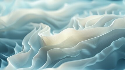 b'Light blue and white abstract fluid waves background'