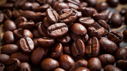 b'Close-up of a pile of coffee beans'