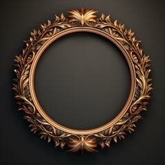 b'ornate golden frame with intricate leaf and vine flourishes'