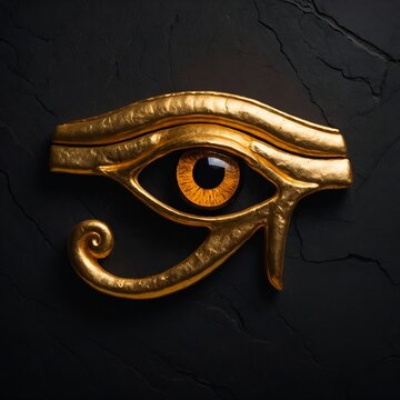 The golden eye of horus egyptian god of the sun generative ai
