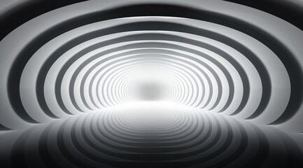 Fototapeta premium a white tunnel with a light in the middle
