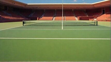 Fototapeta premium Outdoor tennis court, summer sports, Olympics, tennis court