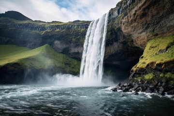 Fototapeta premium a waterfall in a rocky area