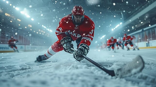 Ice hockey, sport, puck, stick, skates, rink, goal, net, goalie, team, player, match, game, referee, coach, penalty, power play, faceoff, slapshot, wrist shot, backhand, body check, icing, offside