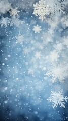 b'Blue and white snowflakes on a blue background'