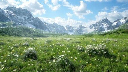 Fototapeta premium Alpine meadow in the mountains