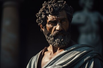 Naklejka premium a statue of a man with a beard