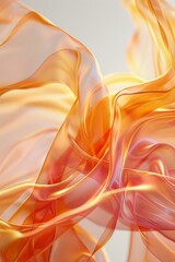 b'Abstract orange silk flowing'