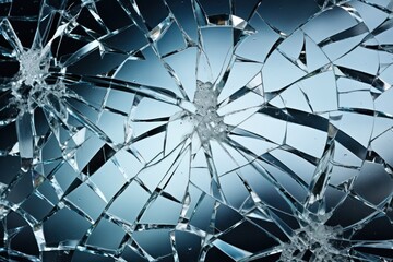 Obraz premium a close up of a broken glass