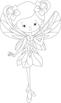 Fairy coloring page for toddlers